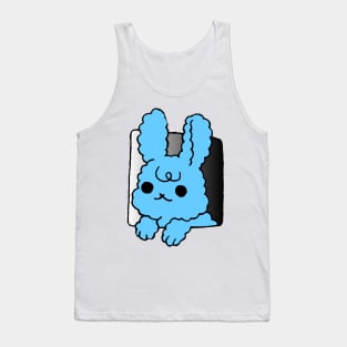 blue bunny peeking, funny bunny Tank Top